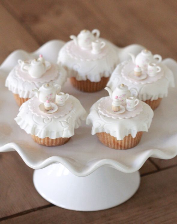 Tea Party Cupcake Toppers Fondant