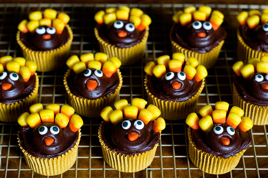 Thanksgiving Turkey Cupcakes