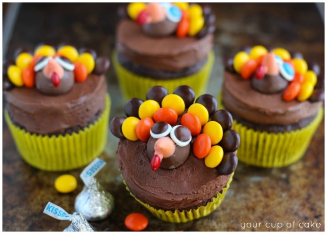 Thanksgiving Turkey Cupcakes