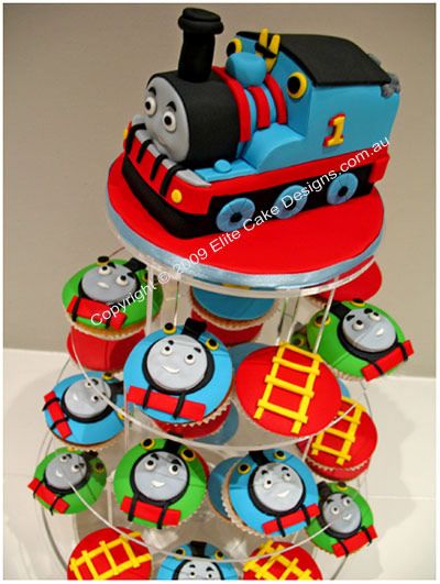 Thomas Train Cupcake Birthday Cake Thomas Train Cupcake Birthday Cake