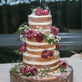 Unfrosted Wedding Cake