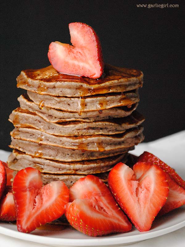 Valentine's Day Strawberry Pancakes