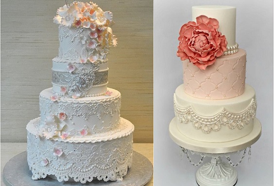 Vintage Lace Wedding Cake Vintage Lace Wedding Cake
