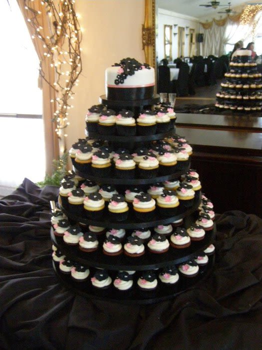 Wedding Cake and Cupcake Display