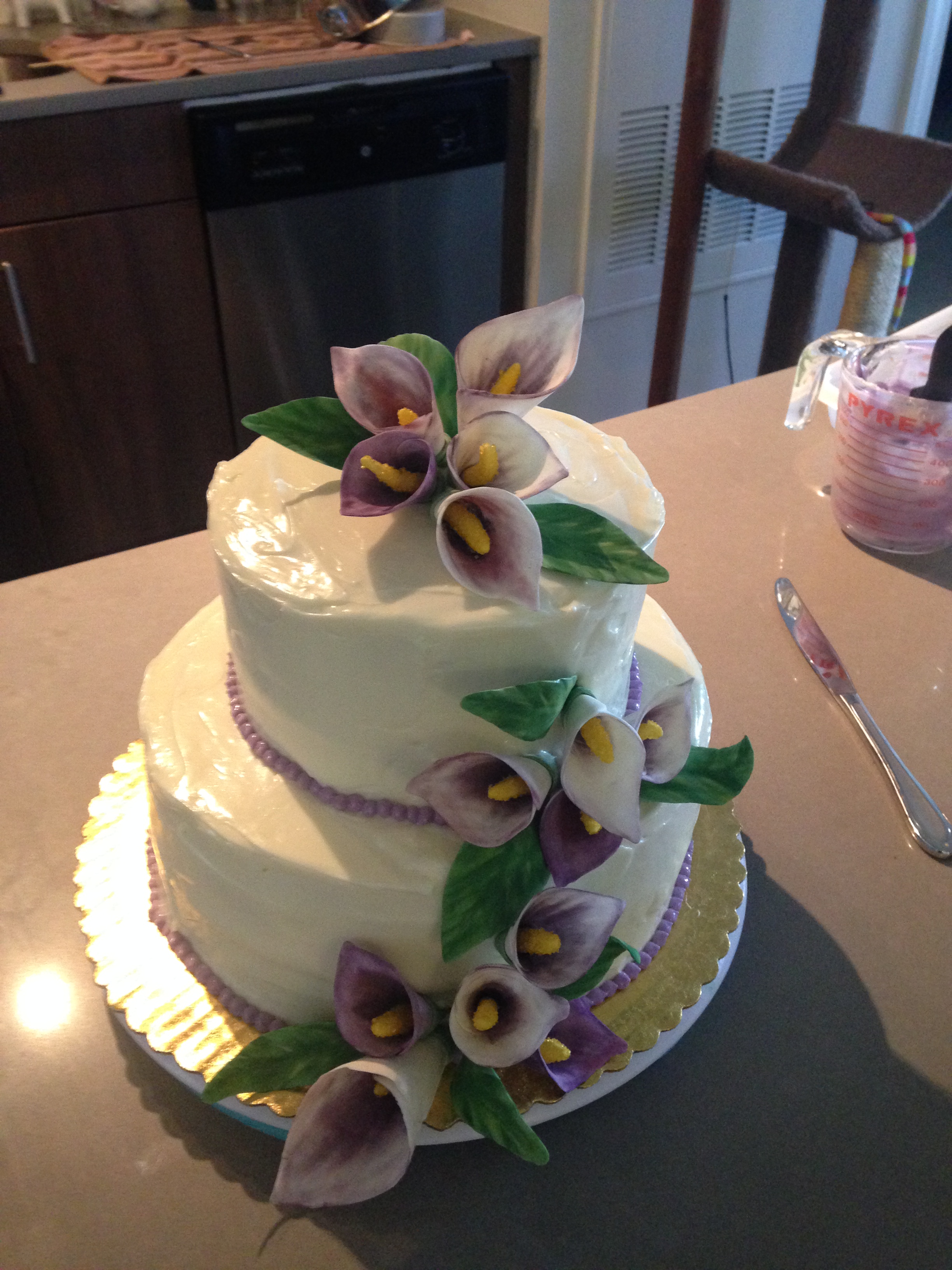 Wedding Cake with Calla Lilies Wedding Cake with Calla Lilies