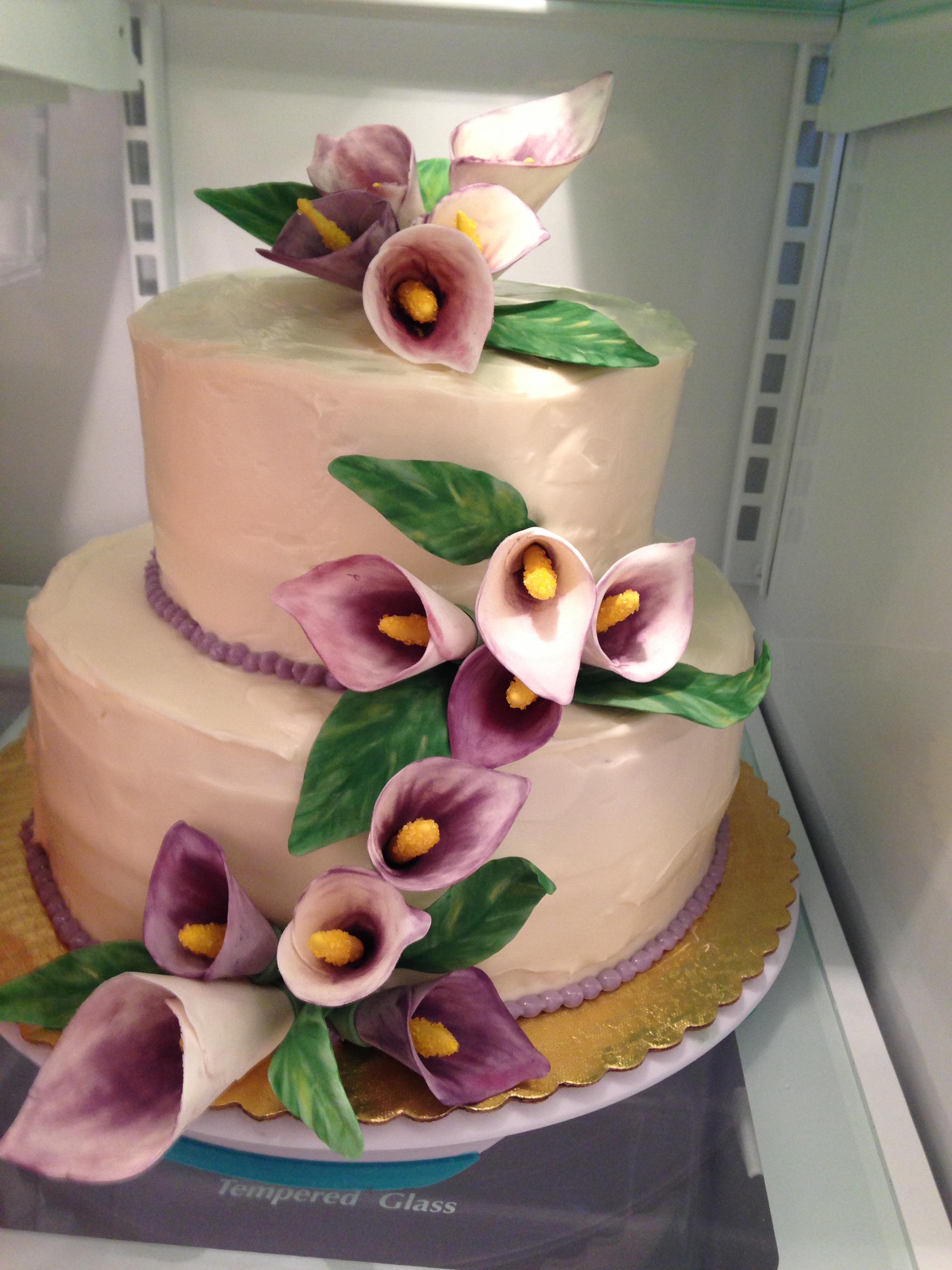 Wedding Cake with Calla Lilies