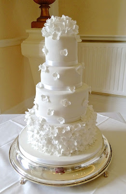 Wedding Cake with Hydrangeas