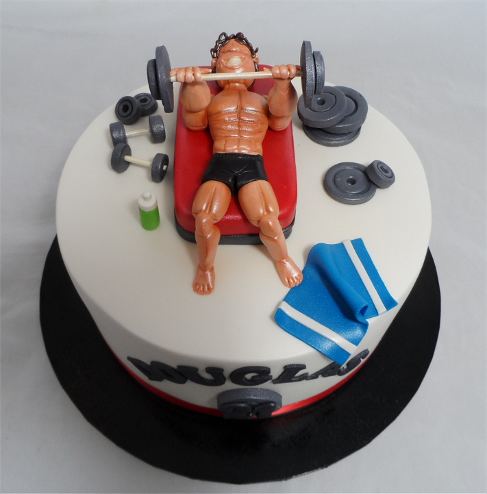 Weight Training Birthday Cake