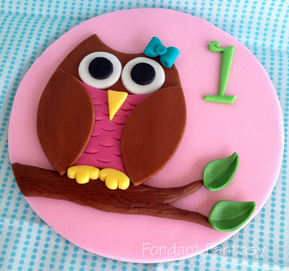 Whimsical Owl Cake Topper