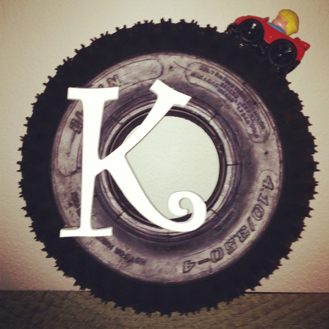 Wreath Made Out of a Tire