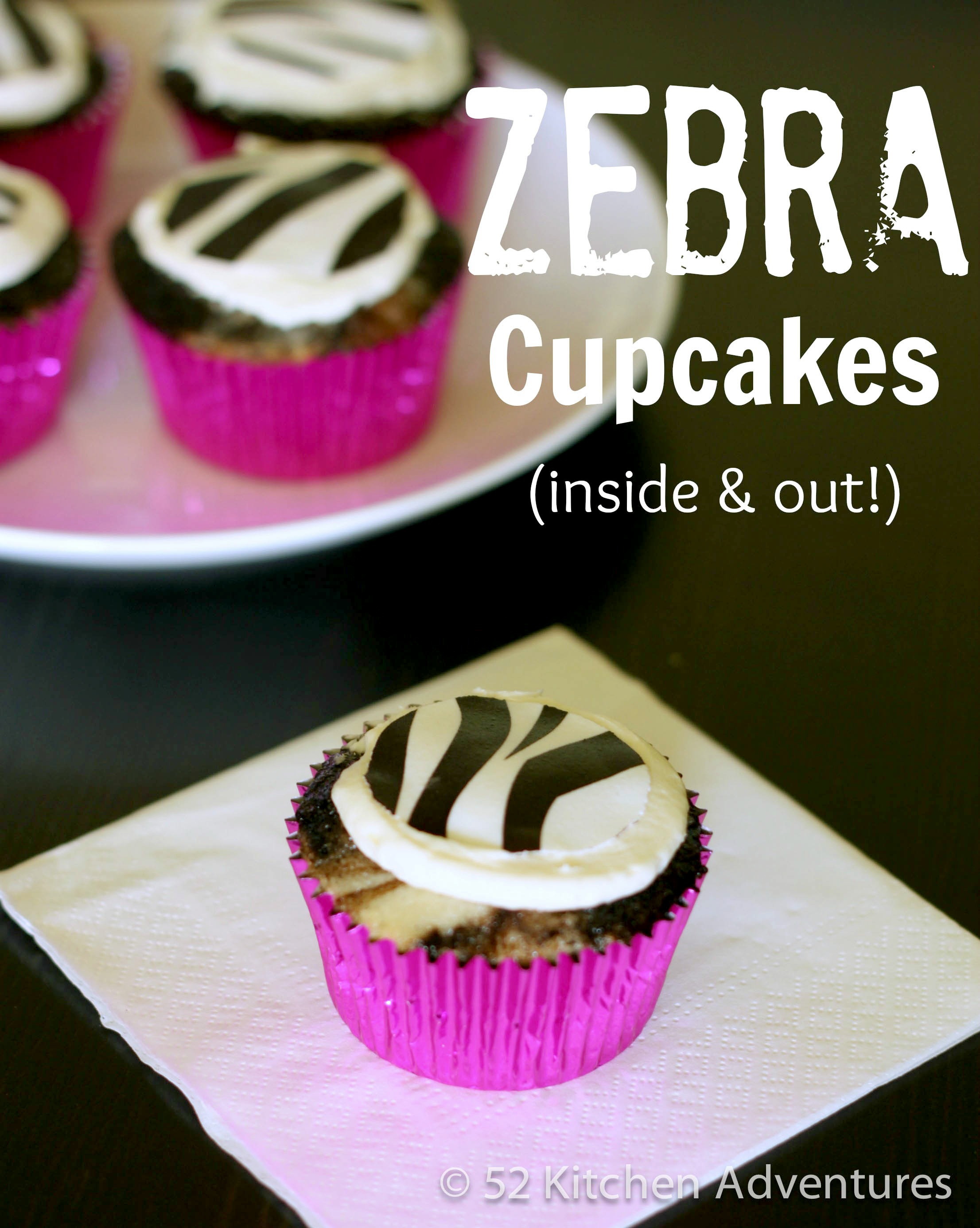 Zebra Cupcake Printables | Peonies
