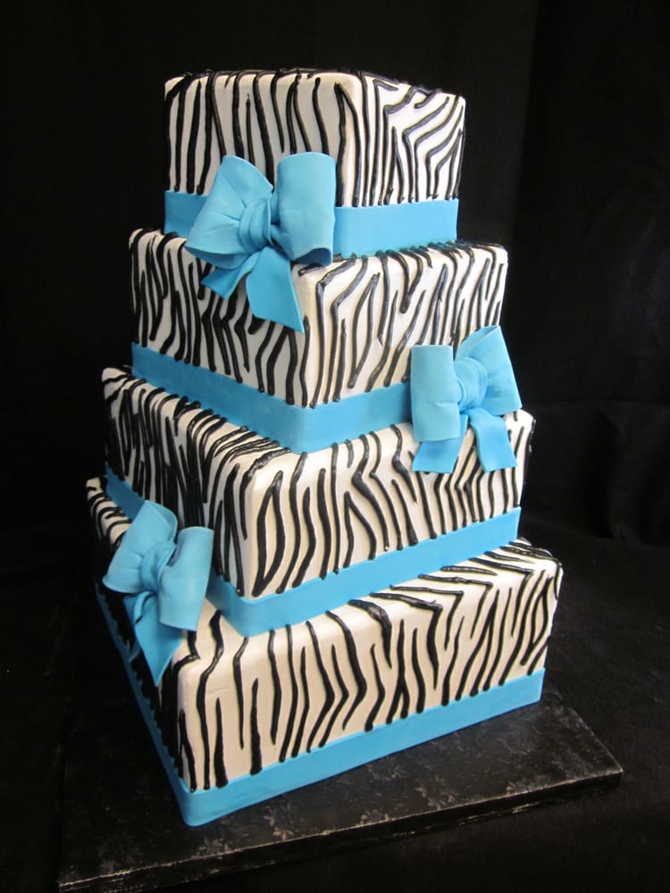 Zebra Print Wedding Cake