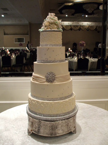 4 Tier Bling Buttercream Wedding Cakes