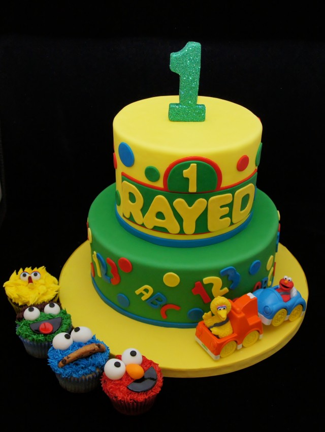 ABC 123 Sesame Street Cupcake Cake