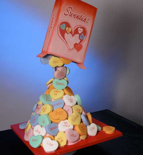 11 Photos of Candy Heart Engagement Cake Wedding Cakes Amazing