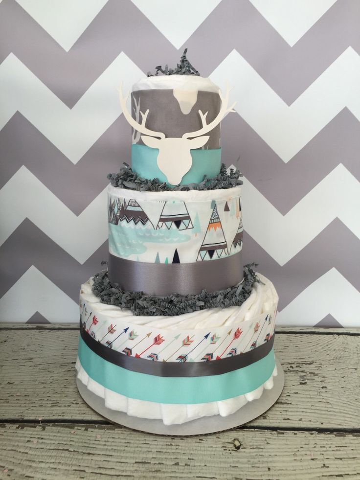 Aztec Tribal for Baby Shower Diaper Cakes