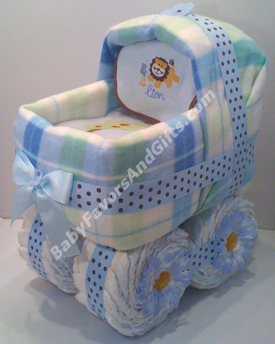 Baby Boy Carriage Diaper Cake