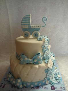 Baby Boy Shower Cakes with Buttercream Icing