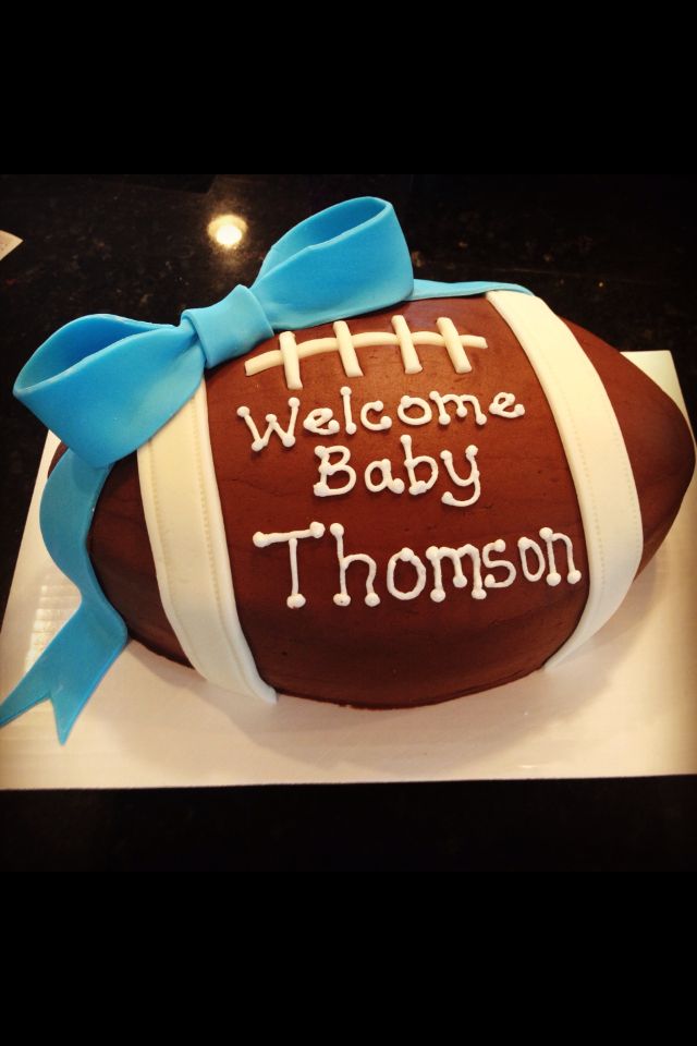 Baby Boy Shower Football Cake Baby Boy Shower Football Cake