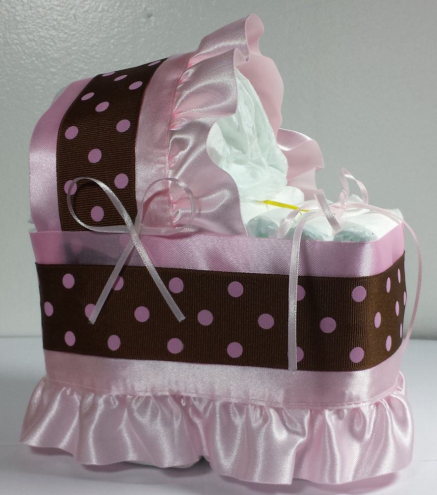 Baby Girl Diaper Cake Bassinet