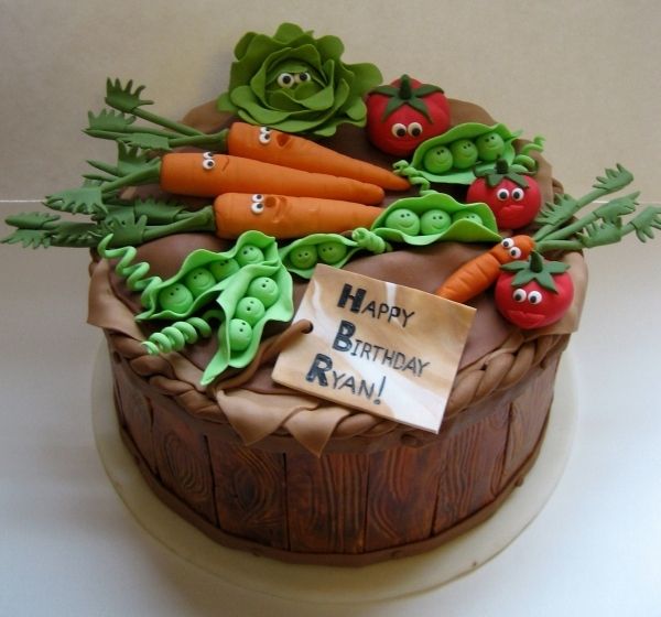 Birthday Cake Made of Vegetables