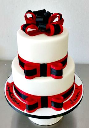 Black and White Bridal Shower Cakes