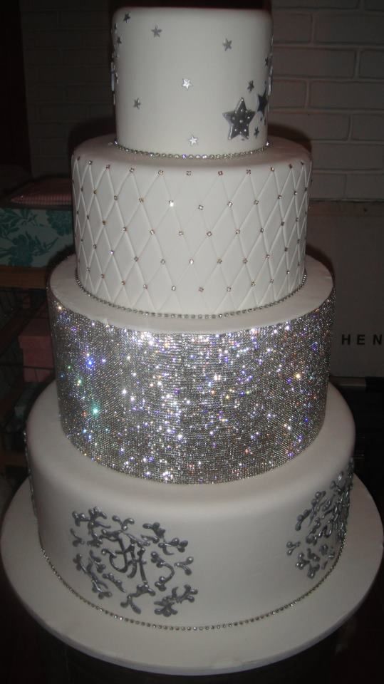 Blinged Out Wedding Cake