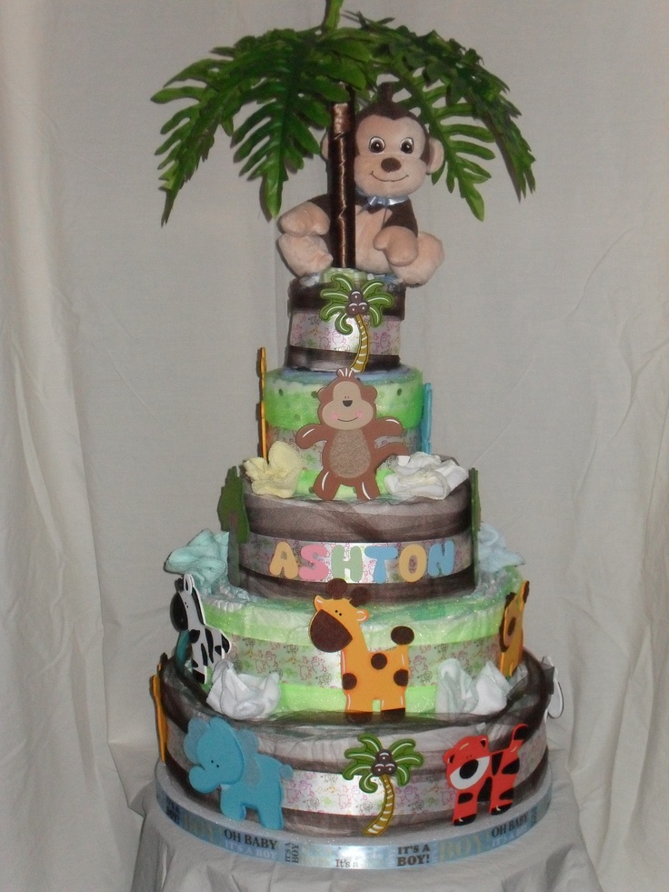 Boy Jungle Diaper Cake Boy Jungle Diaper Cake