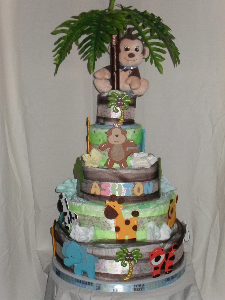 Boy Jungle Diaper Cake