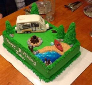 Camping Themed Birthday Cake