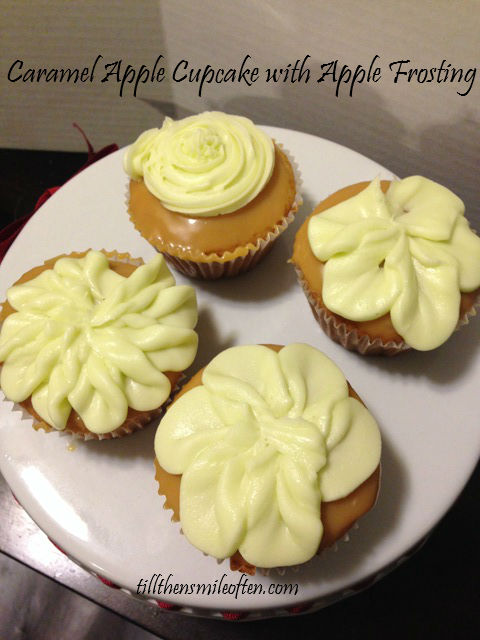 Caramel Apple Cupcakes with Frosting