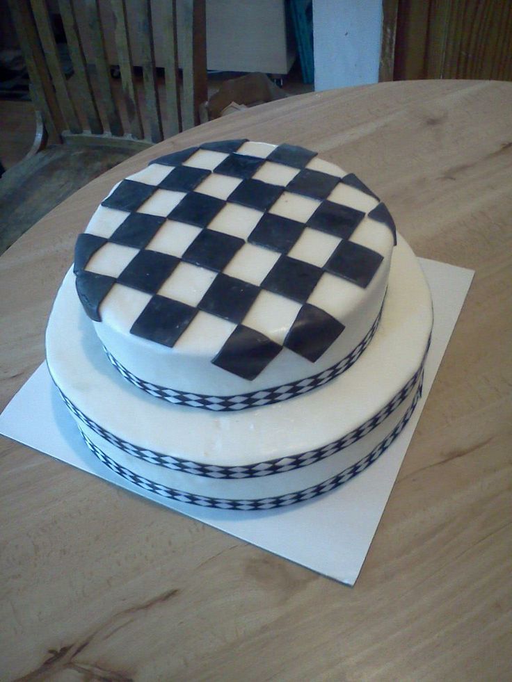 Checkered Flag Birthday Cakes