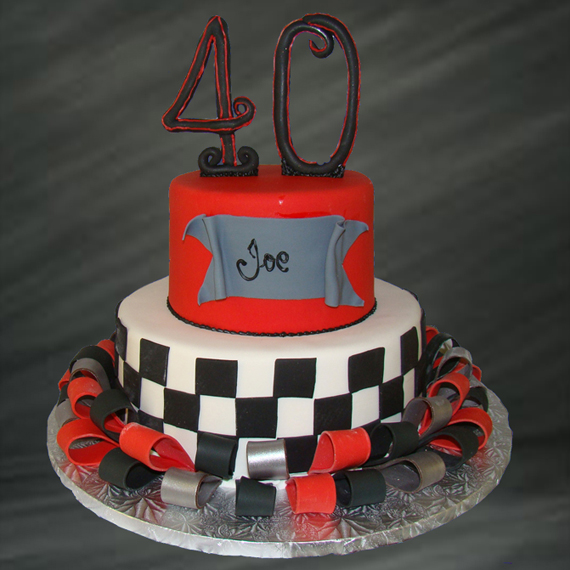 Checkered Flag Birthday Cakes