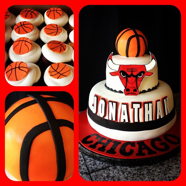 Chicago Bulls Basketball Cake