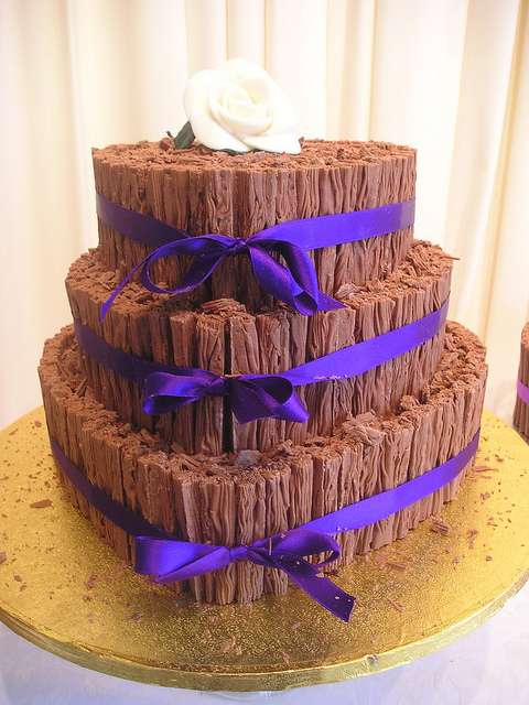 Chocolate Heart Shaped Wedding Cake