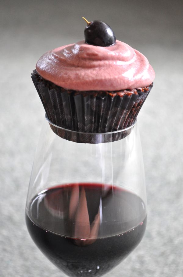 Chocolate Red Wine Cupcakes