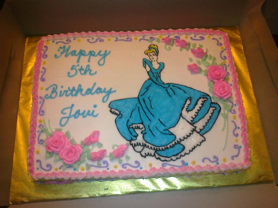 Cinderella Sheet Birthday Cakes