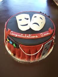 Comedy Tragedy Mask Cake