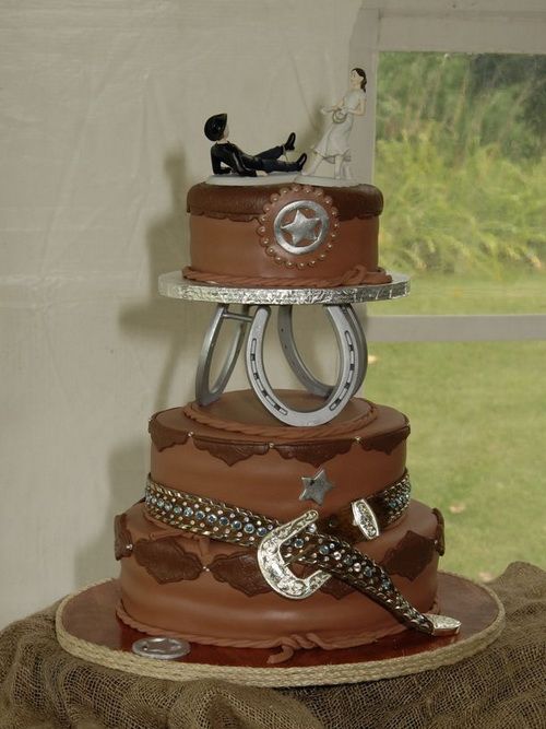 Country Western Theme Wedding Cakes