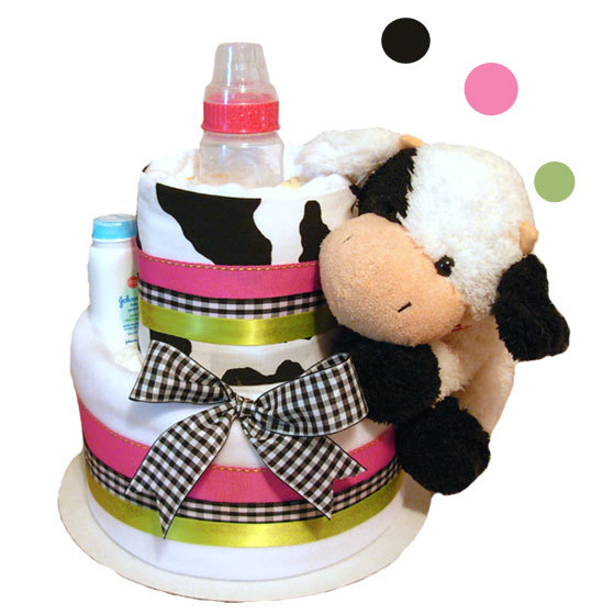 Cow Baby Shower Diaper Cake Cow Baby Shower Diaper Cake