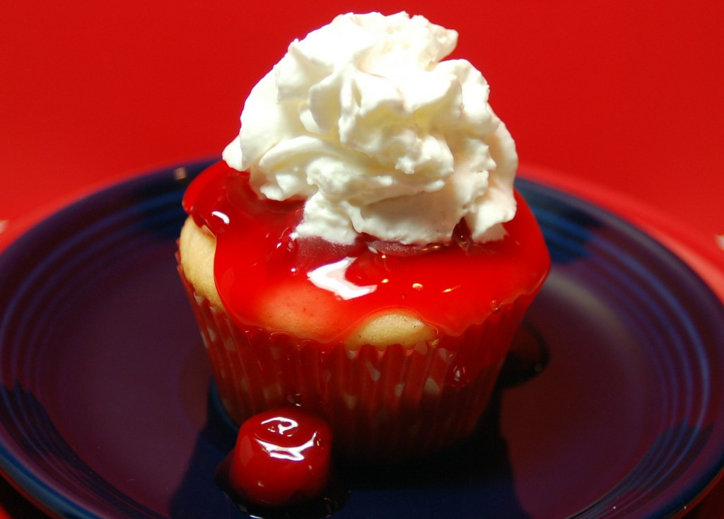 Cupcakes with Cherry Pie Filling