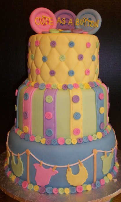 Cute Baby Shower Button Cakes Cute Baby Shower Button Cakes