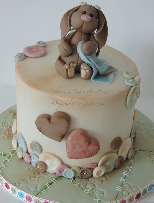 Cute Bunny Baby Shower Cake Cute Bunny Baby Shower Cake