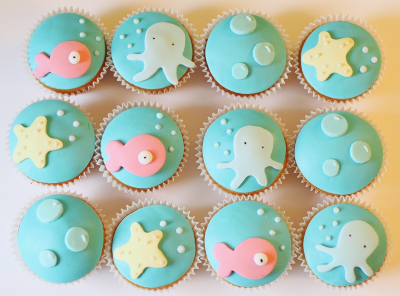 Cute Cupcakes Under the Sea