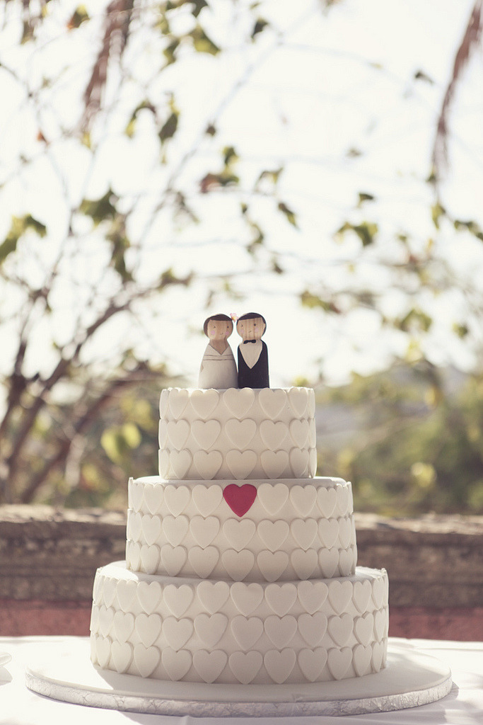 Cute Heart Wedding Cake