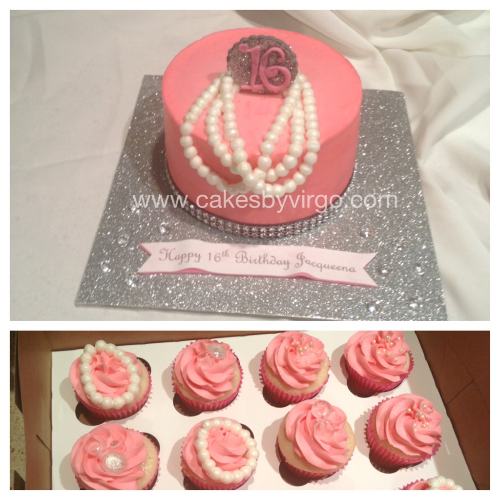 Diamonds and Pearls Baby Shower Cake