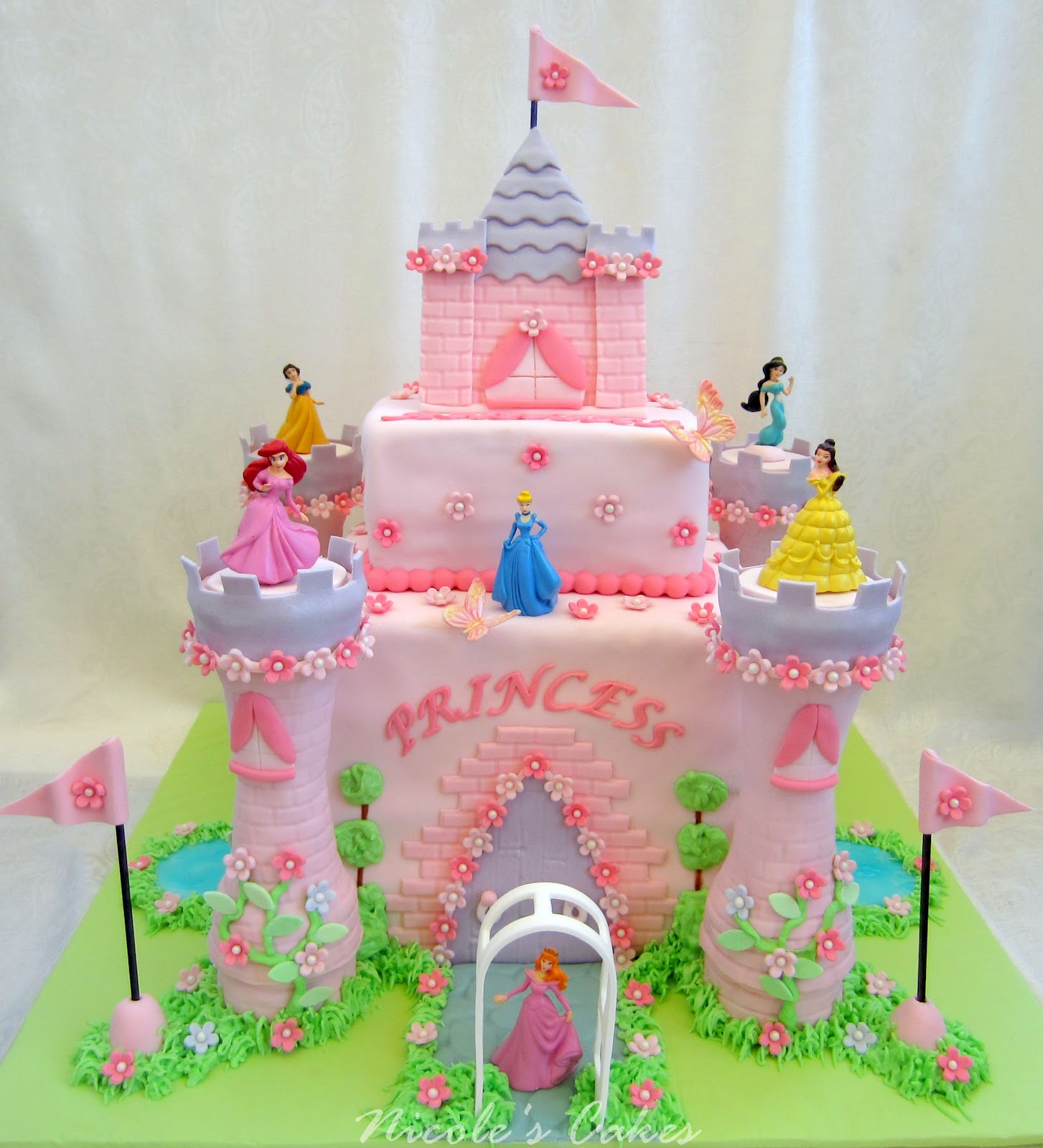 Disney Princess Castle Birthday Cake