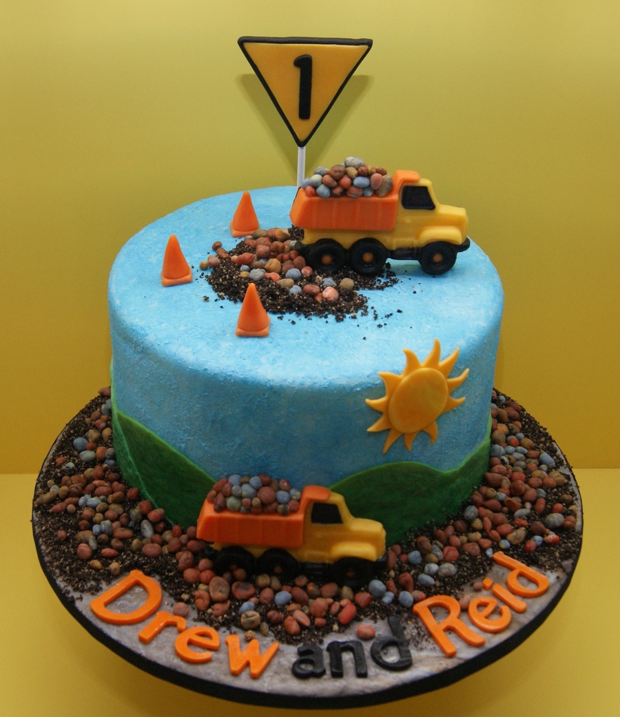 Dump Truck Birthday Cake