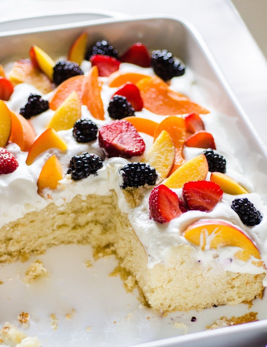 Easy Summer Cake with Fruit and Cream