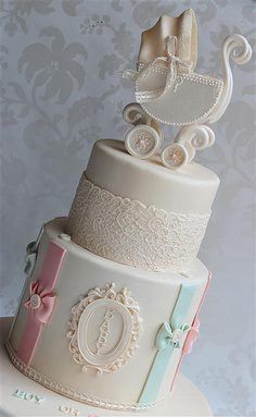 Elegant Baby Shower Cake Elegant Baby Shower Cake